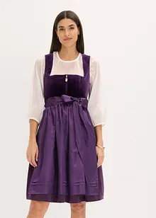 Kroj ve stylu dirndl se sametem, v délce midi (2dílná souprava), bonprix