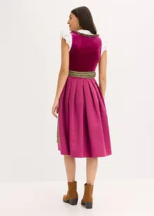Kroj Dirndl se sametem, v délce midi (2dílná souprava), bonprix