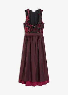 Kroj ve stylu dirndl se sametem, v délce midi (2dílná souprava), bonprix