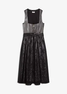 Kroj ve stylu dirndl se sametem, v délce midi (2dílná souprava), bonprix