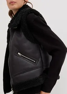 Vesta z umělé kůže, bonprix