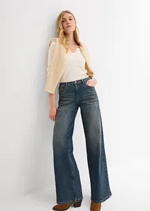 Džíny Wide Leg, High Waist, bonprix