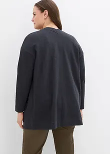 Dlouhá mikina na zapínání, z měkké směsi s bavlnou, bonprix