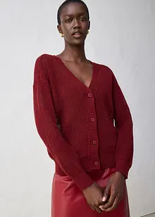 Ažurový pletený kabátek, bonprix