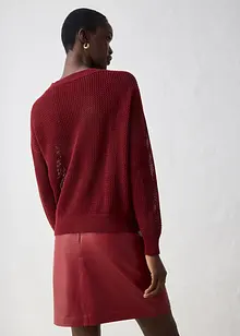 Ažurový pletený kabátek, bonprix