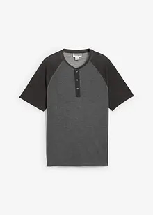 Henley triko s krátkým rukávem a sepraným vzhledem, z čisté organické bavlny, bonprix