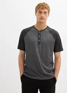 Henley triko s krátkým rukávem a sepraným vzhledem, z čisté organické bavlny, bonprix