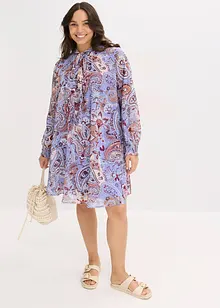 Šifonové tunikové šaty s vázačkou, bonprix