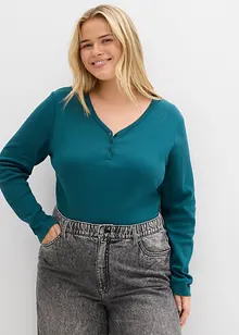 Žebrované body s čistou organickou bavlnou, bonprix