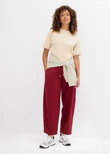 Teplákové kalhoty typu Barrel z čisté organické bavlny, bonprix