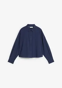 Krátká oversize halenka s podílem hedvábí, bonprix