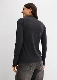 Žebrované tričko s dlouhým rukávem, bonprix