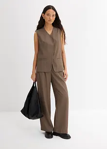 Kalhoty bez zapínání, s keprovou strukturou, bonprix