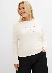 Triko s dlouhým rukávem, z čisté bavlny, bonprix