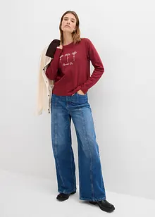 Triko s dlouhým rukávem, z čisté bavlny, bonprix