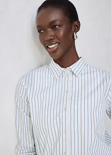 Košilová halenka s podílem hedvábí, bonprix