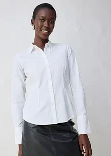 Košilová halenka s podílem hedvábí, bonprix