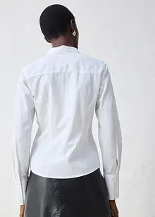 Košilová halenka s podílem hedvábí, bonprix