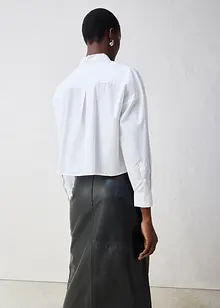 Krátká oversize halenka s podílem hedvábí, bonprix