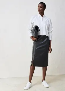 Krátká oversize halenka s podílem hedvábí, bonprix