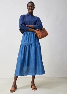 Krátká oversize halenka s podílem hedvábí, bonprix