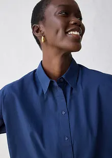 Krátká oversize halenka s podílem hedvábí, bonprix