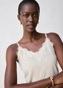 Top s obsahem vlny a s krajkou, bonprix