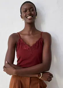 Top s obsahem vlny a s krajkou, bonprix