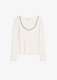 Svetr z jemného úpletu, s ozdobným detailem, bonprix