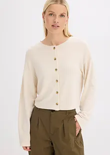 Žebrovaný kabátek z jemné pleteniny, bonprix