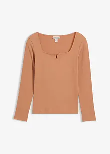 Žebrované tričko z čisté organické bavlny, bonprix