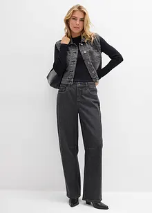 Džíny Barrel, Mid Waist, bonprix