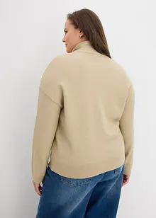 Pletený kabátek se zapínáním na zip, bonprix