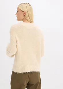 Boxy svetr z hebké peříčkové příze, bonprix