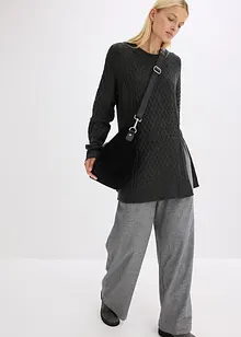 Dlouhý svetr ze splývavé směsi s viskózou, bonprix