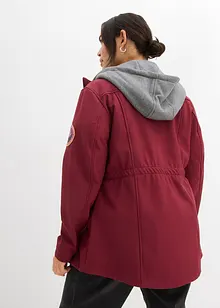 Dlouhá softshellová bunda, vodoodpudivá, vzhled 2v1, bonprix