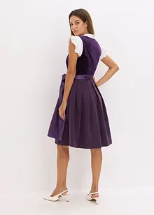 Kroj ve stylu dirndl se sametem, v délce midi (2dílná souprava), bonprix