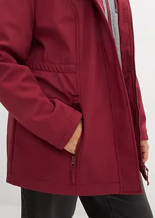 Dlouhá softshellová bunda, vodoodpudivá, vzhled 2v1, bonprix