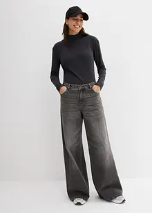 Žebrované tričko s dlouhým rukávem, bonprix