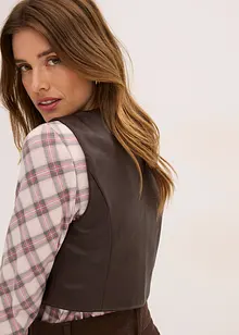 Vesta z umělé kůže s obnošeným vzhledem, bonprix