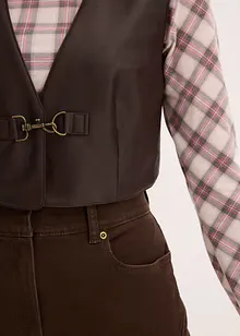 Vesta z umělé kůže s obnošeným vzhledem, bonprix