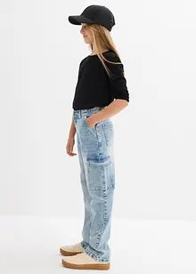 Široké cargo džíny, Mid Waist, bonprix