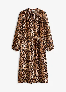 Midi šaty ze splývavého saténu, bonprix