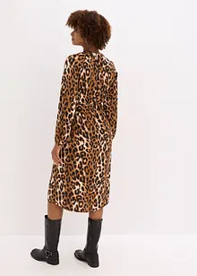 Midi šaty ze splývavého saténu, bonprix