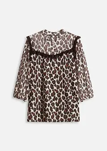 Tričko z jemné síťoviny s krajkou, bonprix