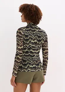 Tričko s dlouhým rukávem z jemné síťoviny, bonprix