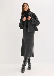 Pletená sukně v délce midi, bonprix