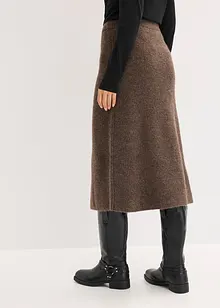Pletená sukně v délce midi, bonprix