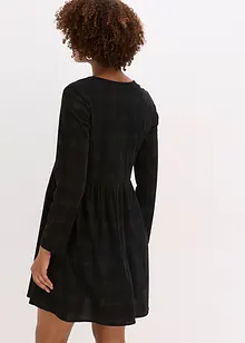 Krátké manšestrové šaty s kostkovaným vzorem, bonprix