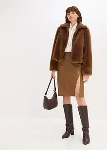 Pouzdrová sukně z umělé kůže, bonprix